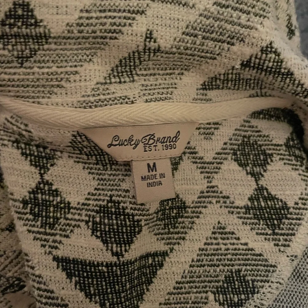 Lucky Brand Tribal Pattern Button Front Blazer Jacket Size M - Picture 13 of 13